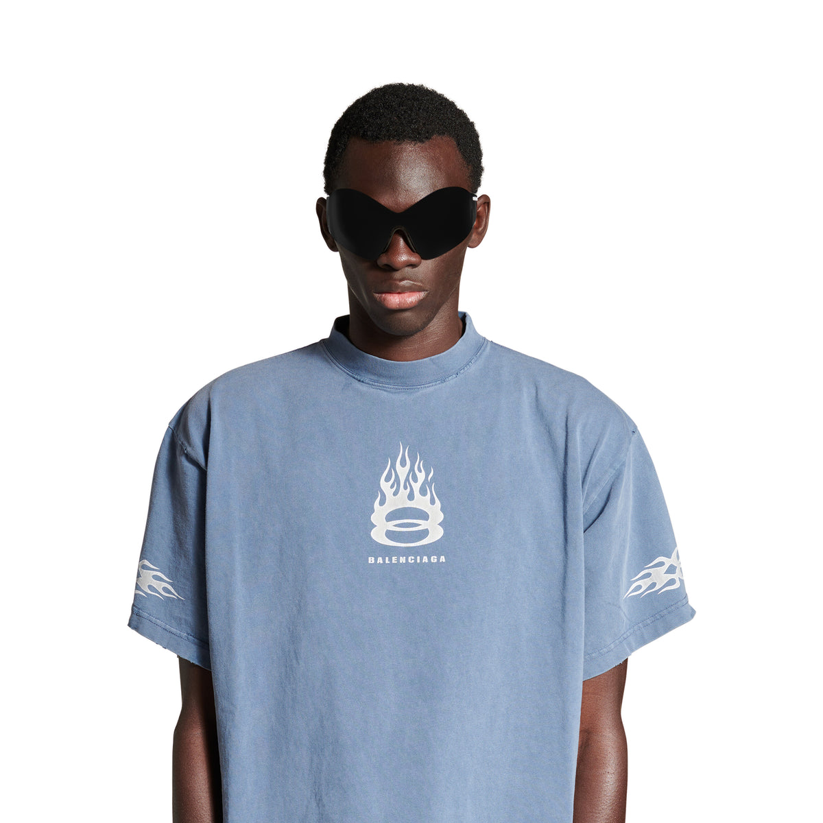 Burning Unity T-Shirt Oversized - Washed Out Blue