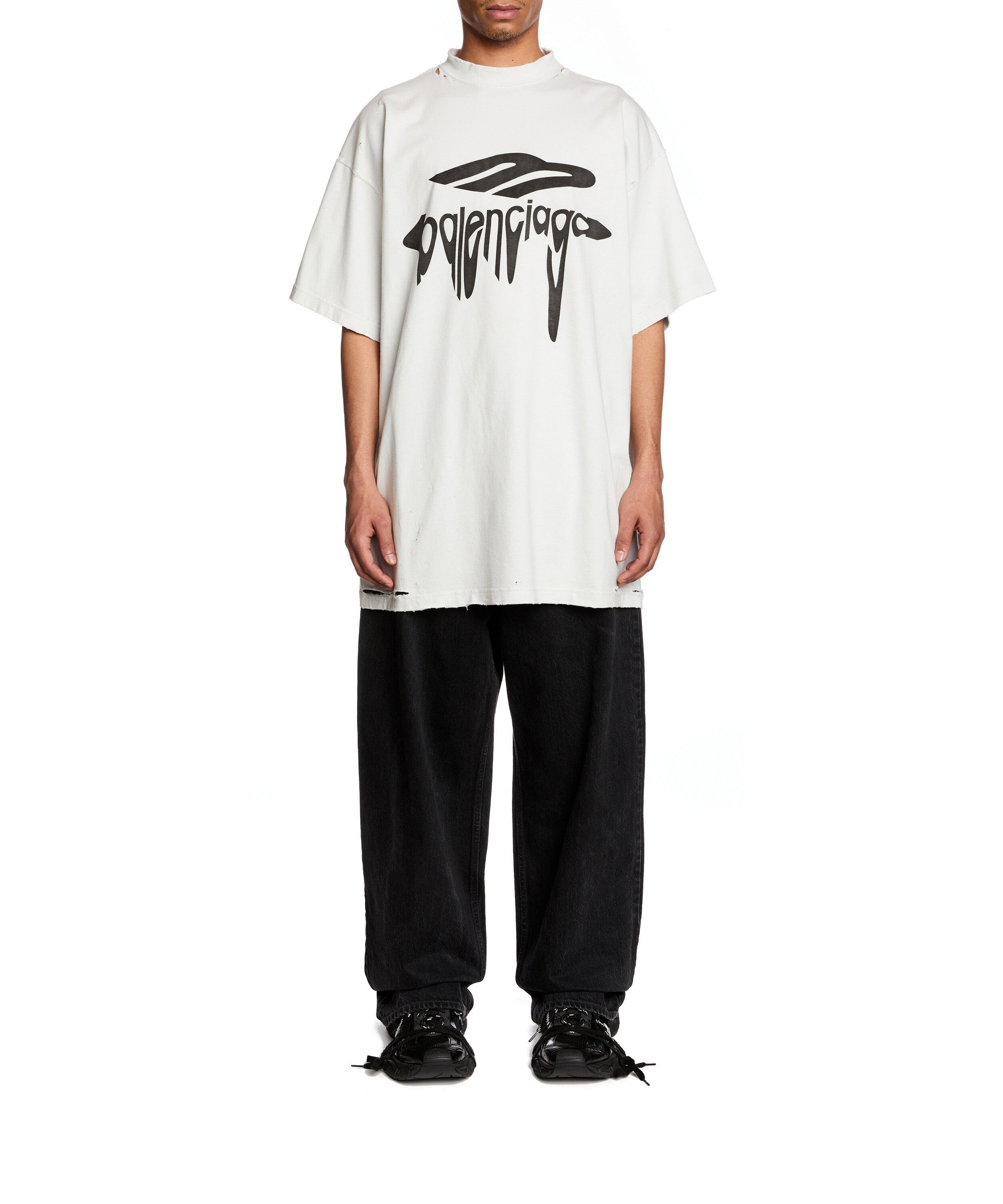 3B Liquefied T-Shirt Oversized - Dirty White & Black