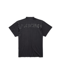 Painted T-Shirt Oversized - Faded Washed Black