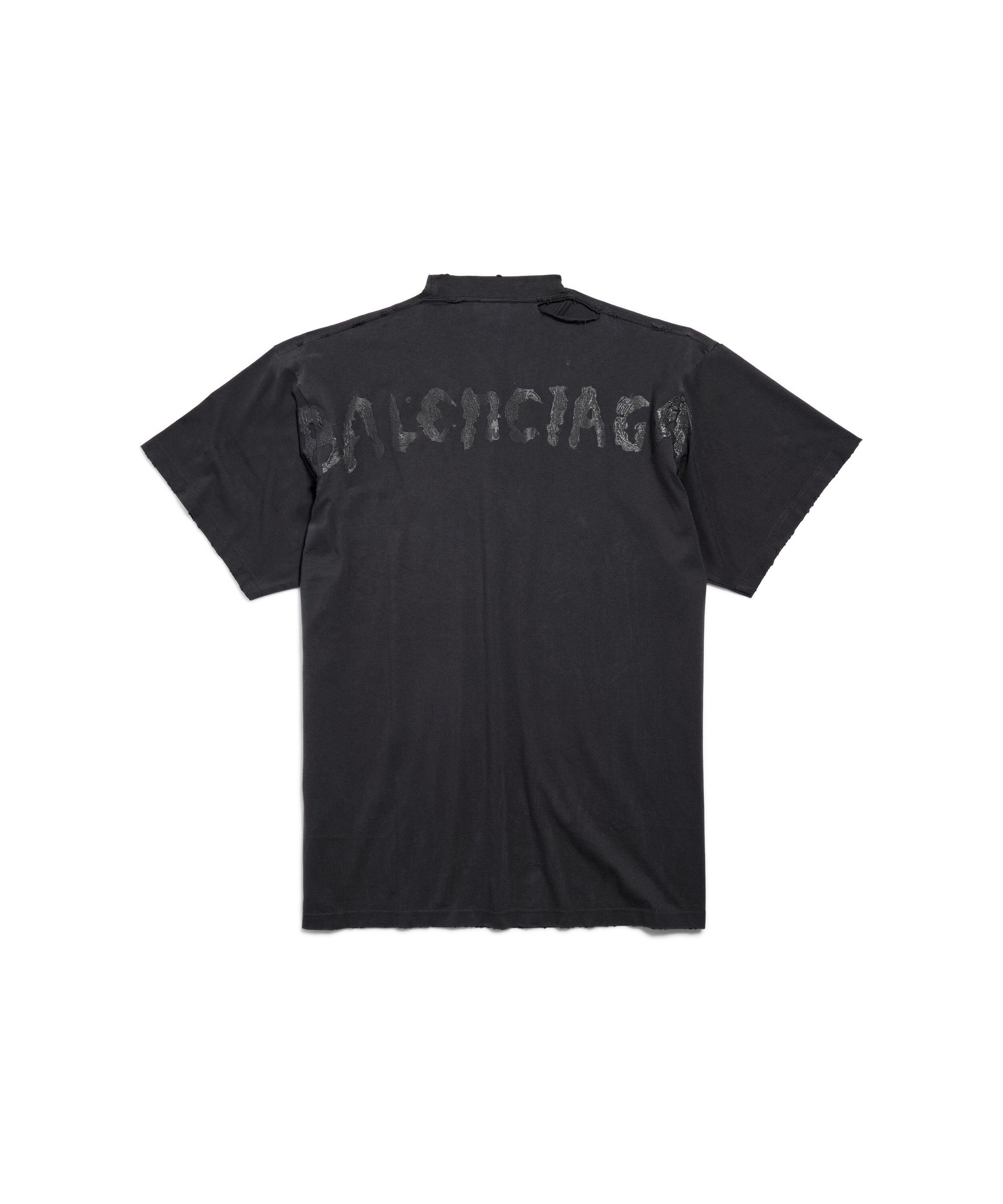 Painted T-Shirt Oversized - Faded Washed Black