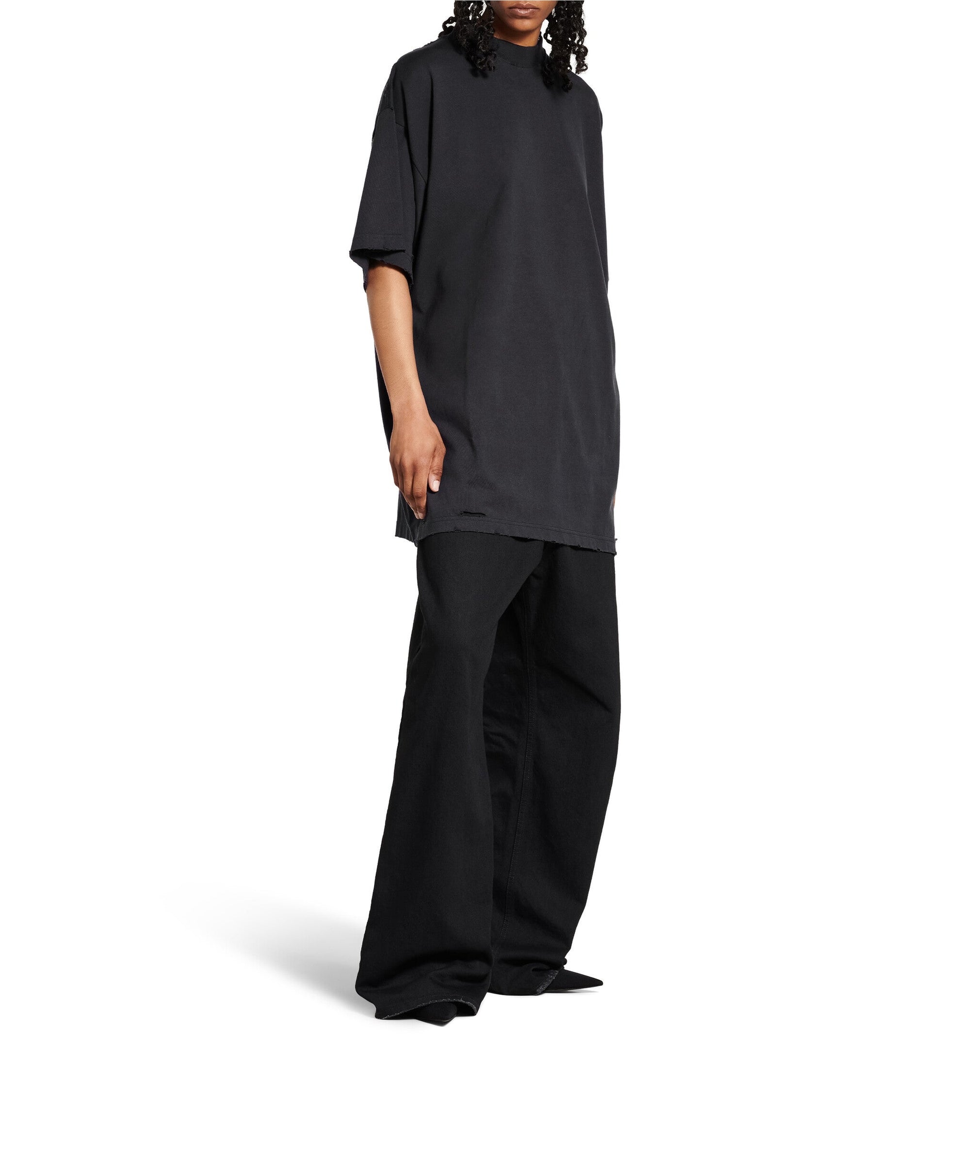 Painted T-Shirt Oversized - Faded Washed Black