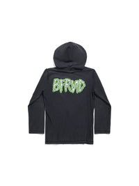 Balenciaga Music x Bfrnd Series Inside-Out Long Sleeves Hooded faded black T-shirt - Faded Black