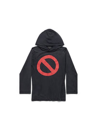 Balenciaga Music x Bfrnd Series Inside-Out Long Sleeves Hooded faded black T-shirt - Faded Black