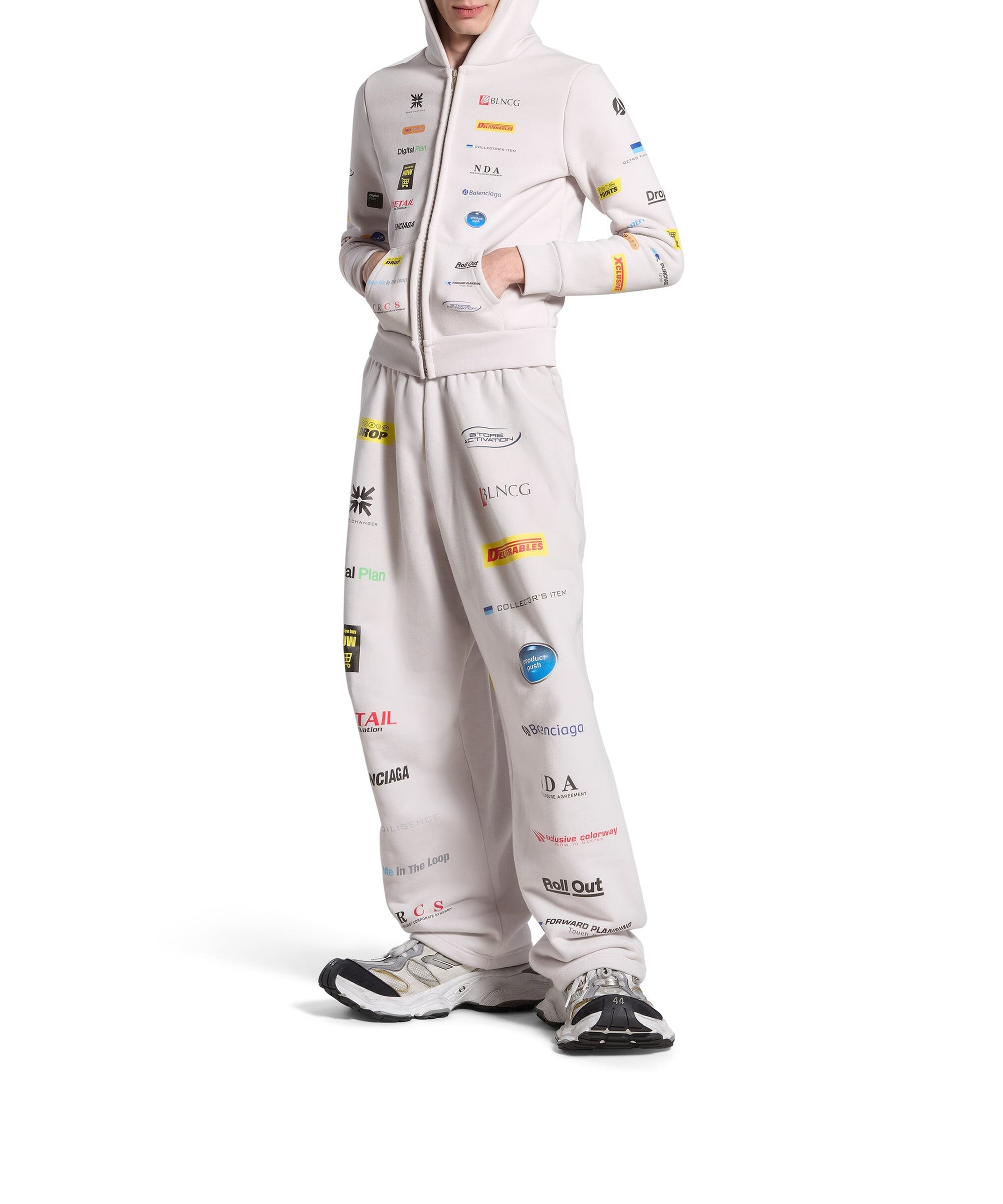 Business English Baggy Sweatpants - Off White