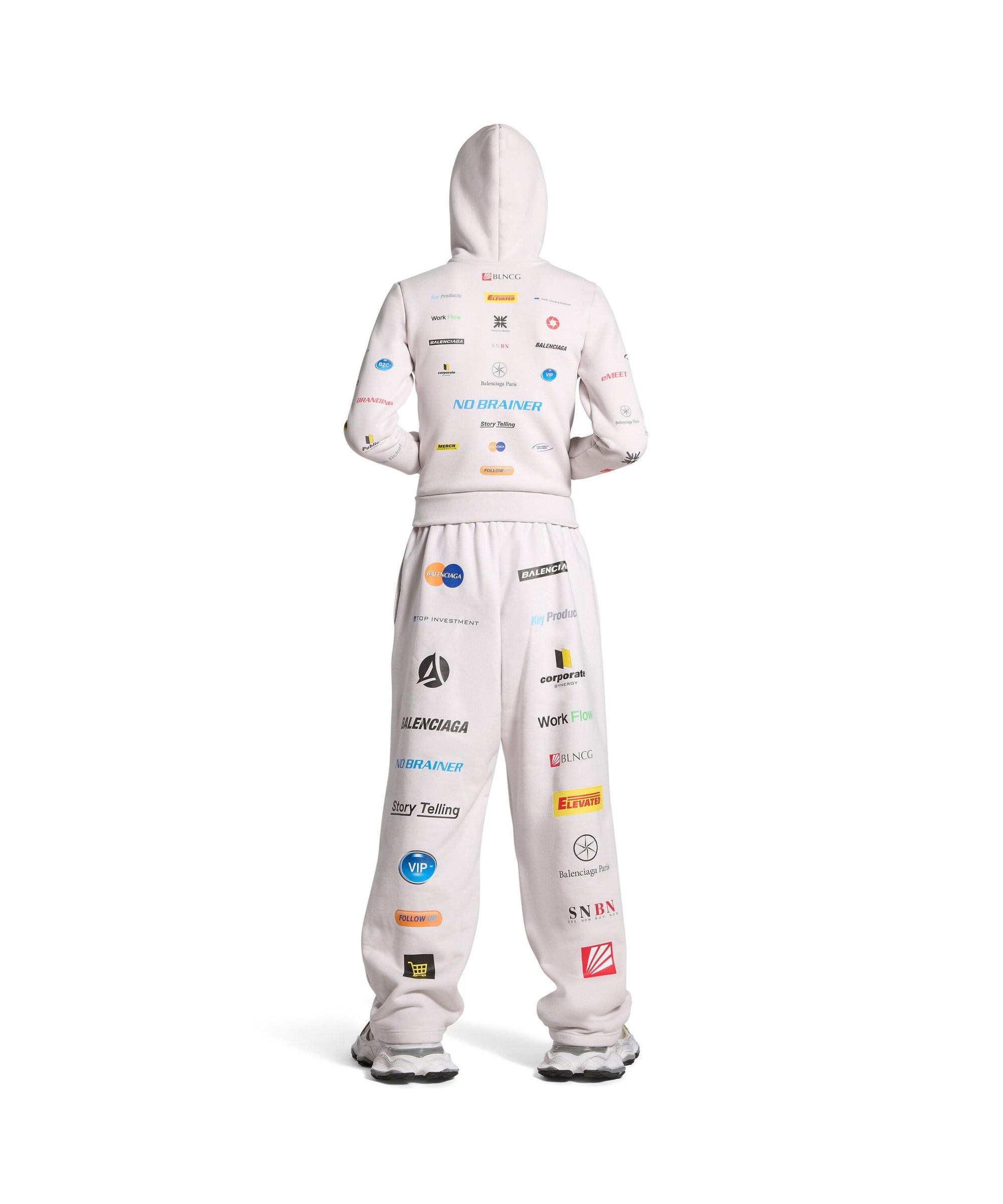 Business English Baggy Sweatpants - Off White