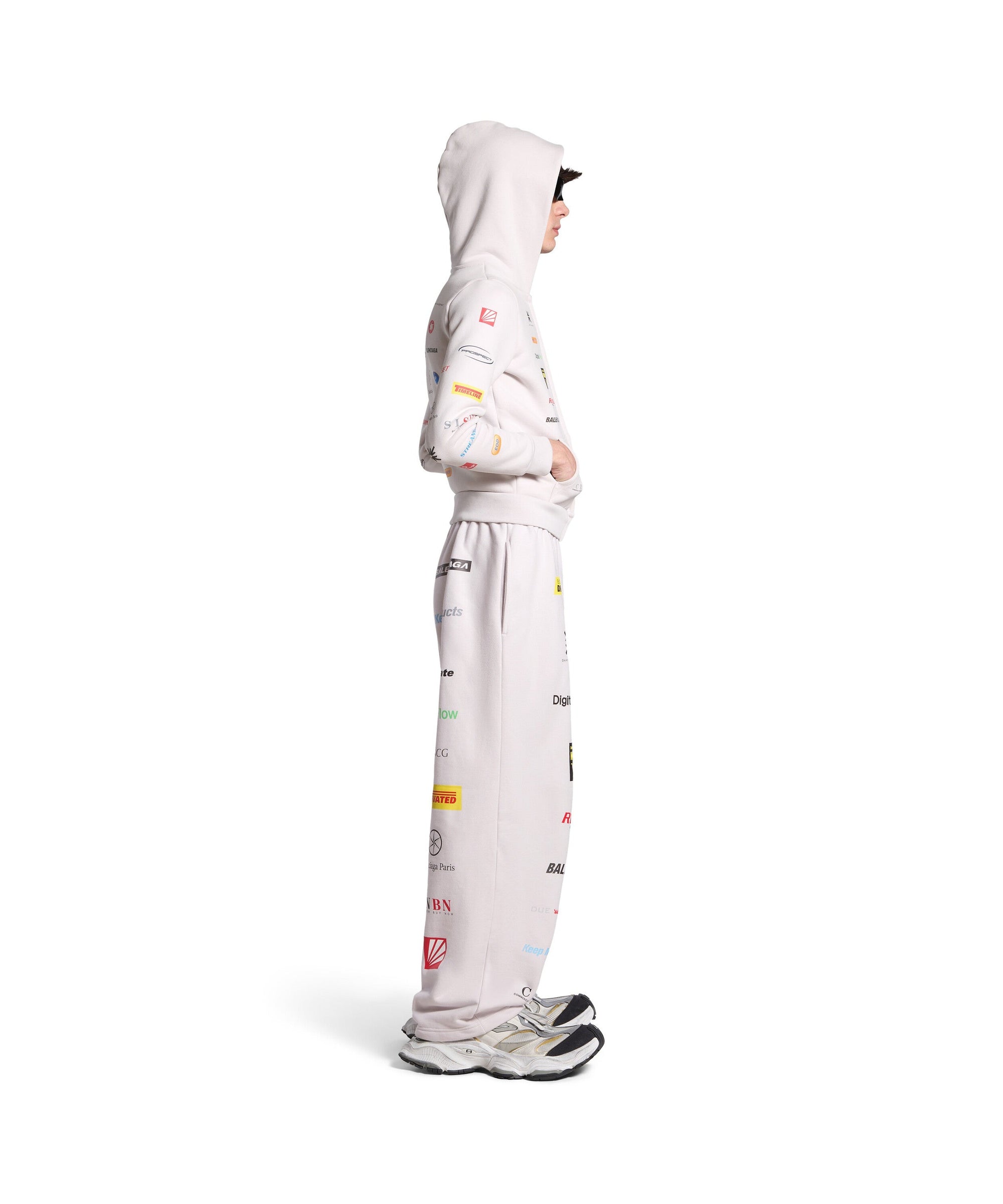Business English Baggy Sweatpants - Off White