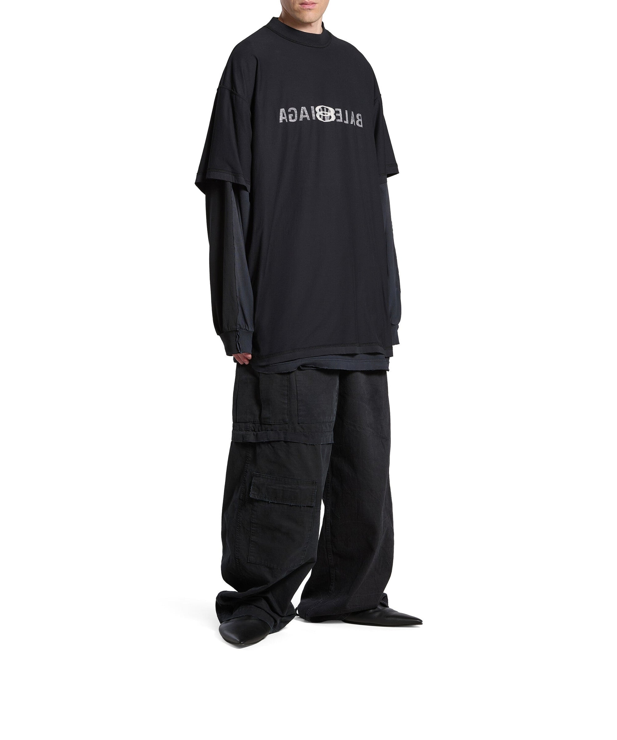 Inside-Out BB Classic T-Shirt Oversized - Faded Black & White