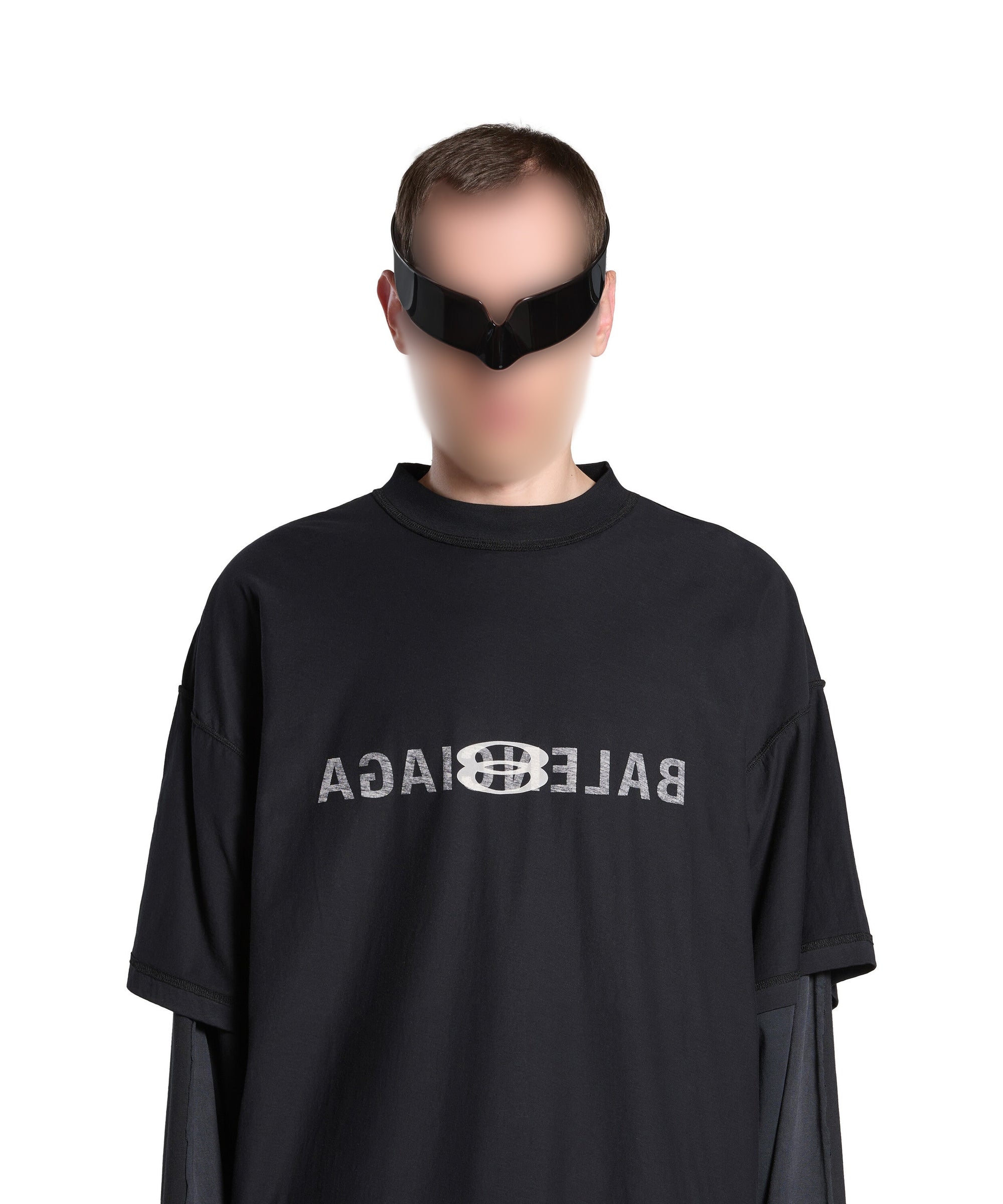 Inside-Out BB Classic T-Shirt Oversized - Faded Black & White