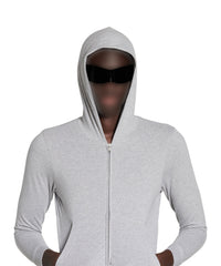 Zip-Up Hoodie - Heather Grey
