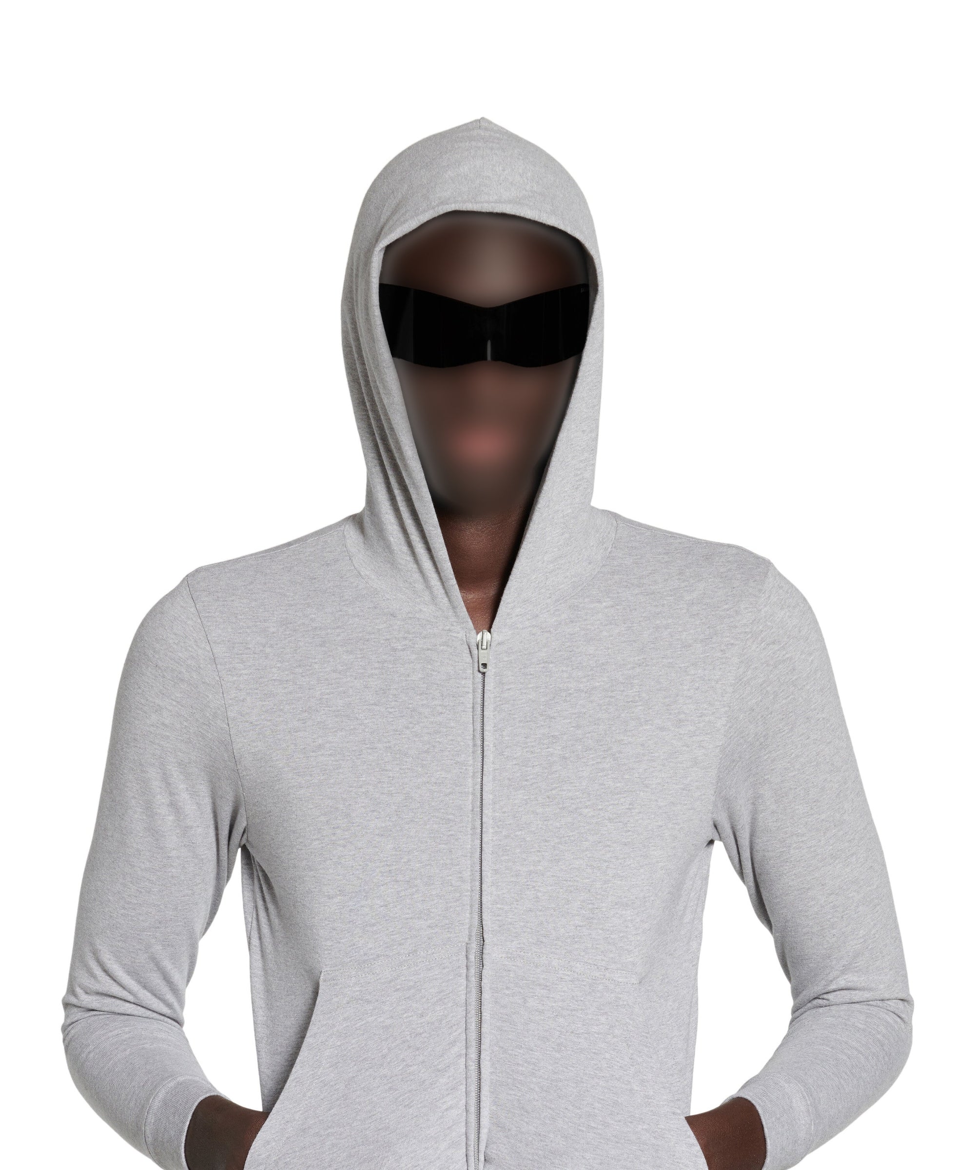 Zip-Up Hoodie - Heather Grey