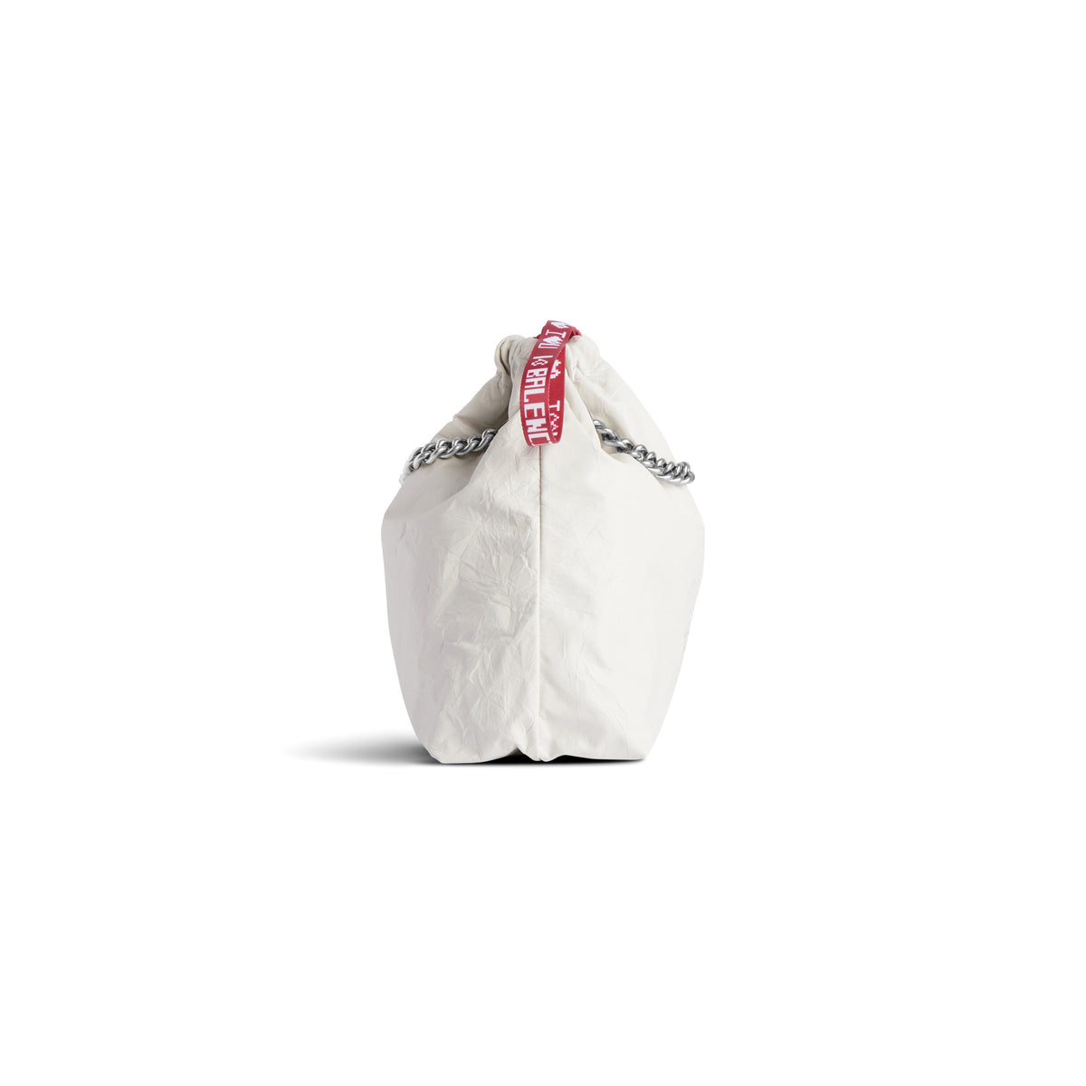 Crush Small Tote Bag - Optic White & Red