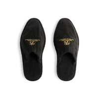 Hotel Flat Mules - Black & Gold