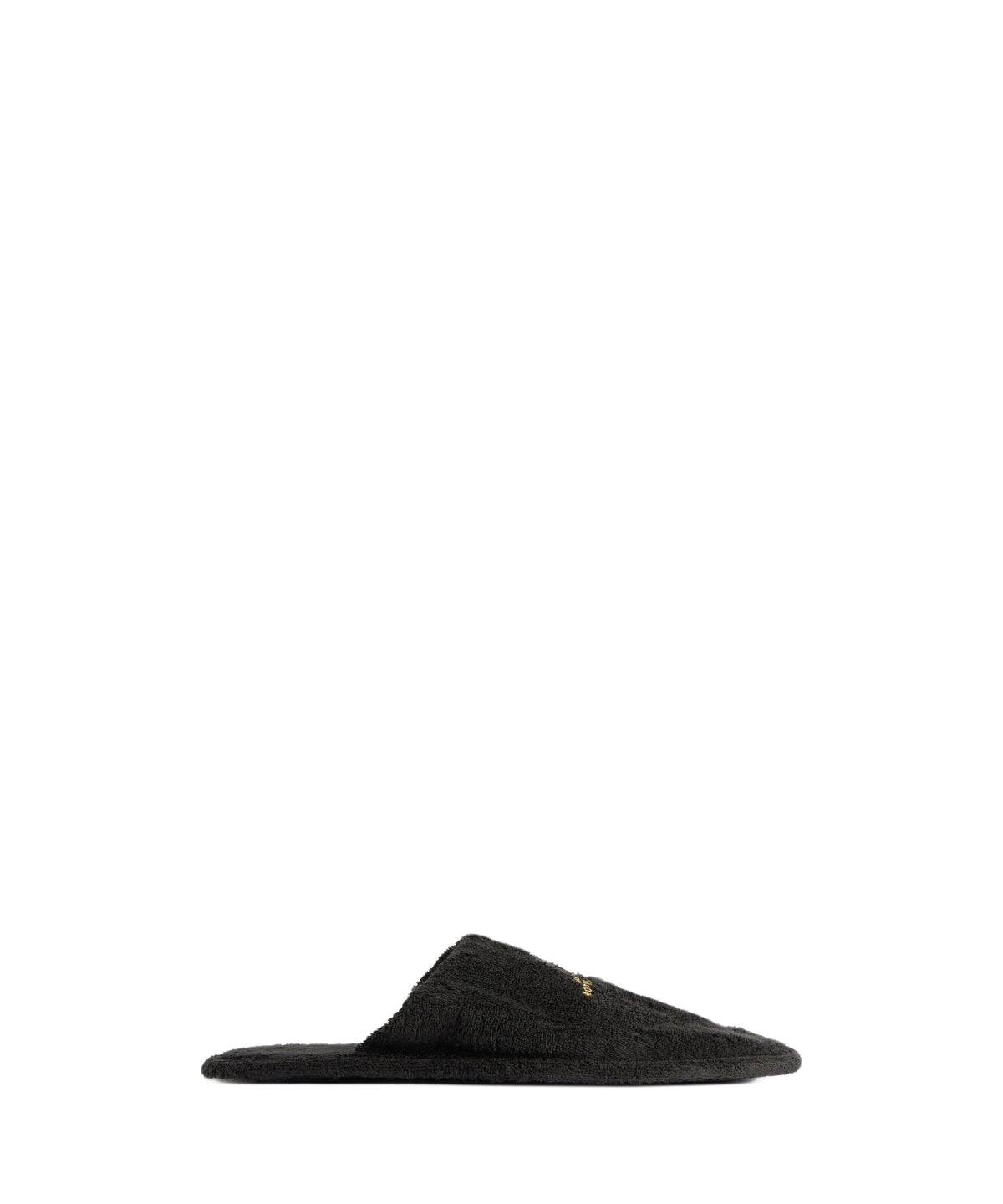 Hotel Flat Mules - Black & Gold