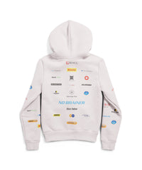 Business English Zip-Up Hoodie - Off White
