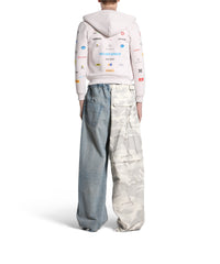 Business English Zip-Up Hoodie - Off White