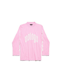 Nologo Long Sleeve blue & white & silver T-shirt - Blue & White & Silver