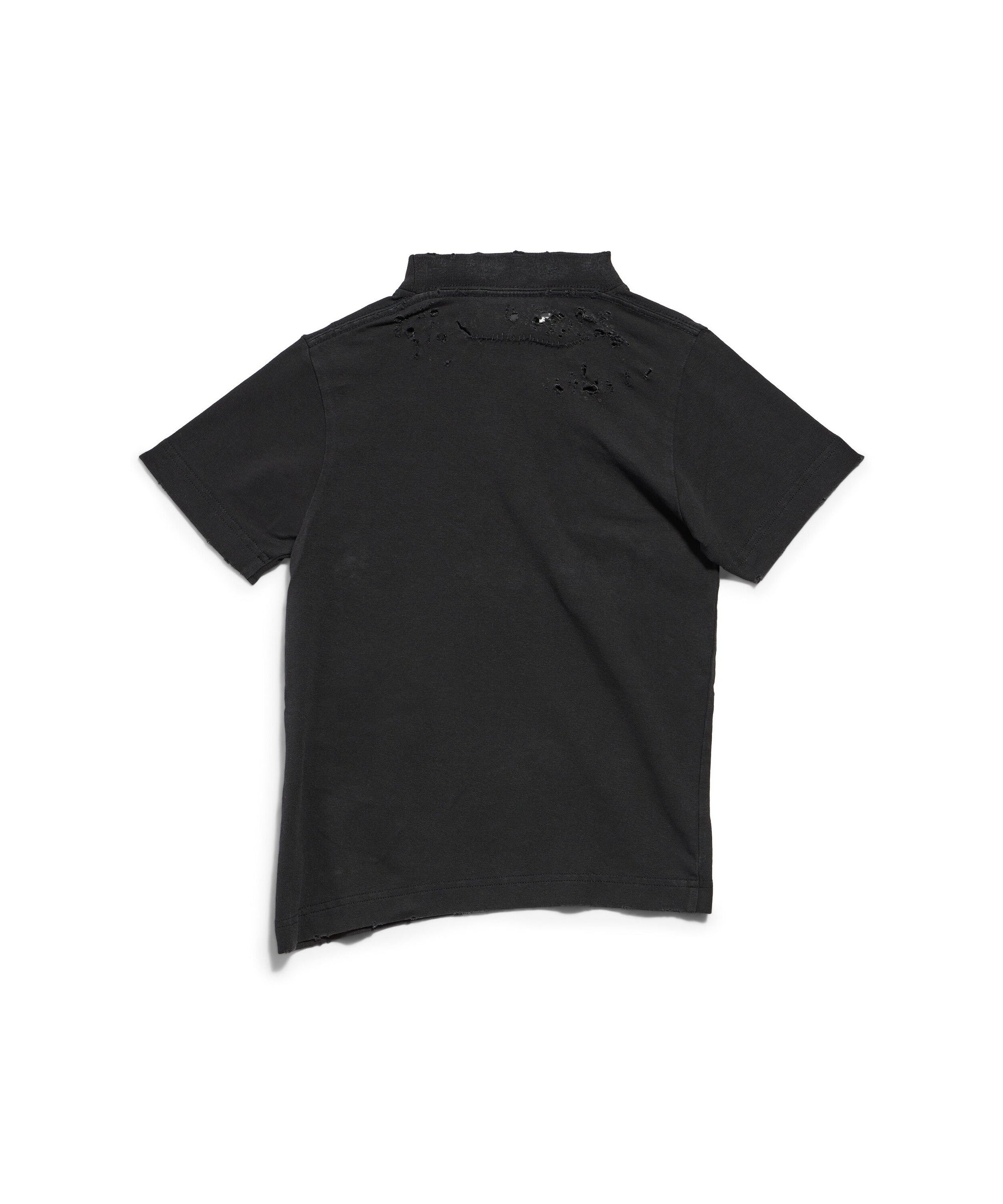 Gothic Type Shrunk T-Shirt - Faded Black & White