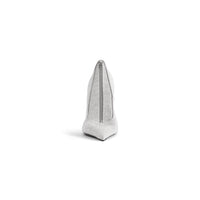 Shoe Clutch Knife With Rhinestones - Smoke Grey