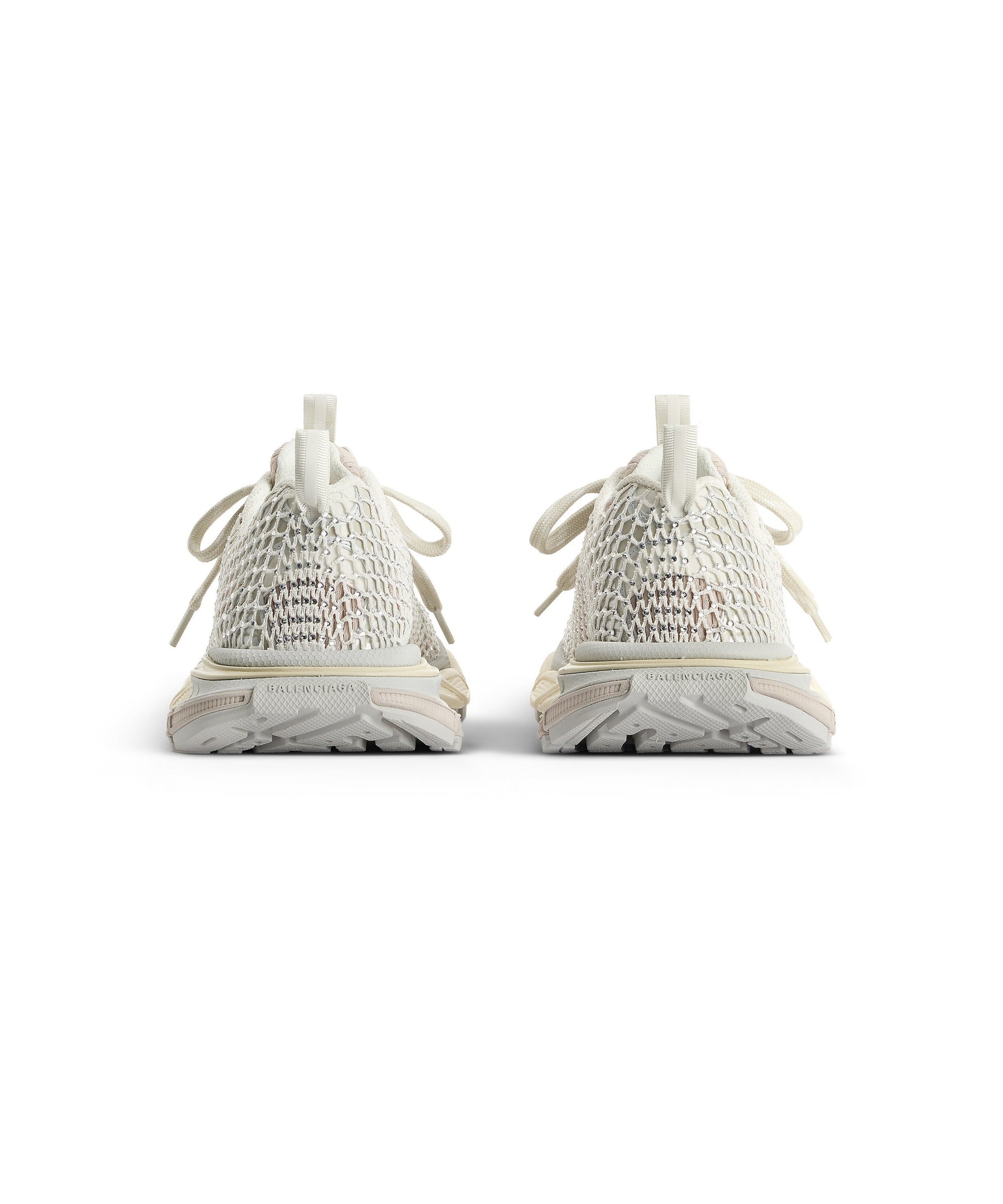 3XL Fishnet Sneakers - Eggshell & Crystal