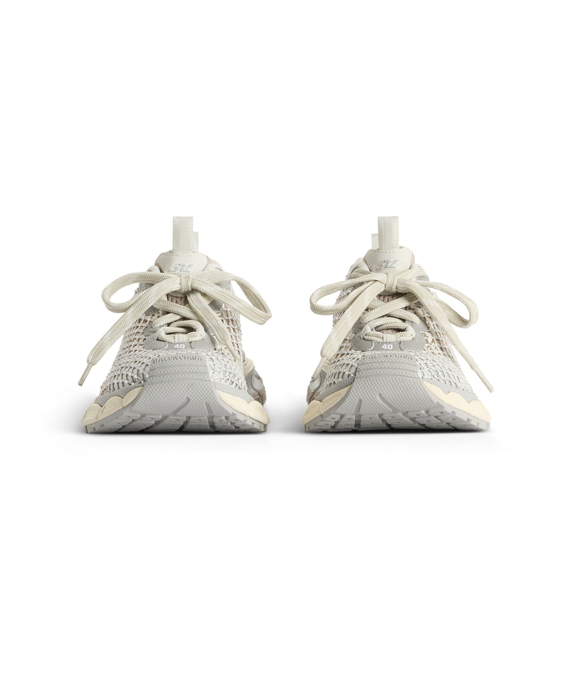 3XL Fishnet Sneakers - Eggshell & Crystal