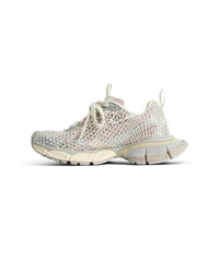 3XL Fishnet Sneakers - Eggshell & Crystal