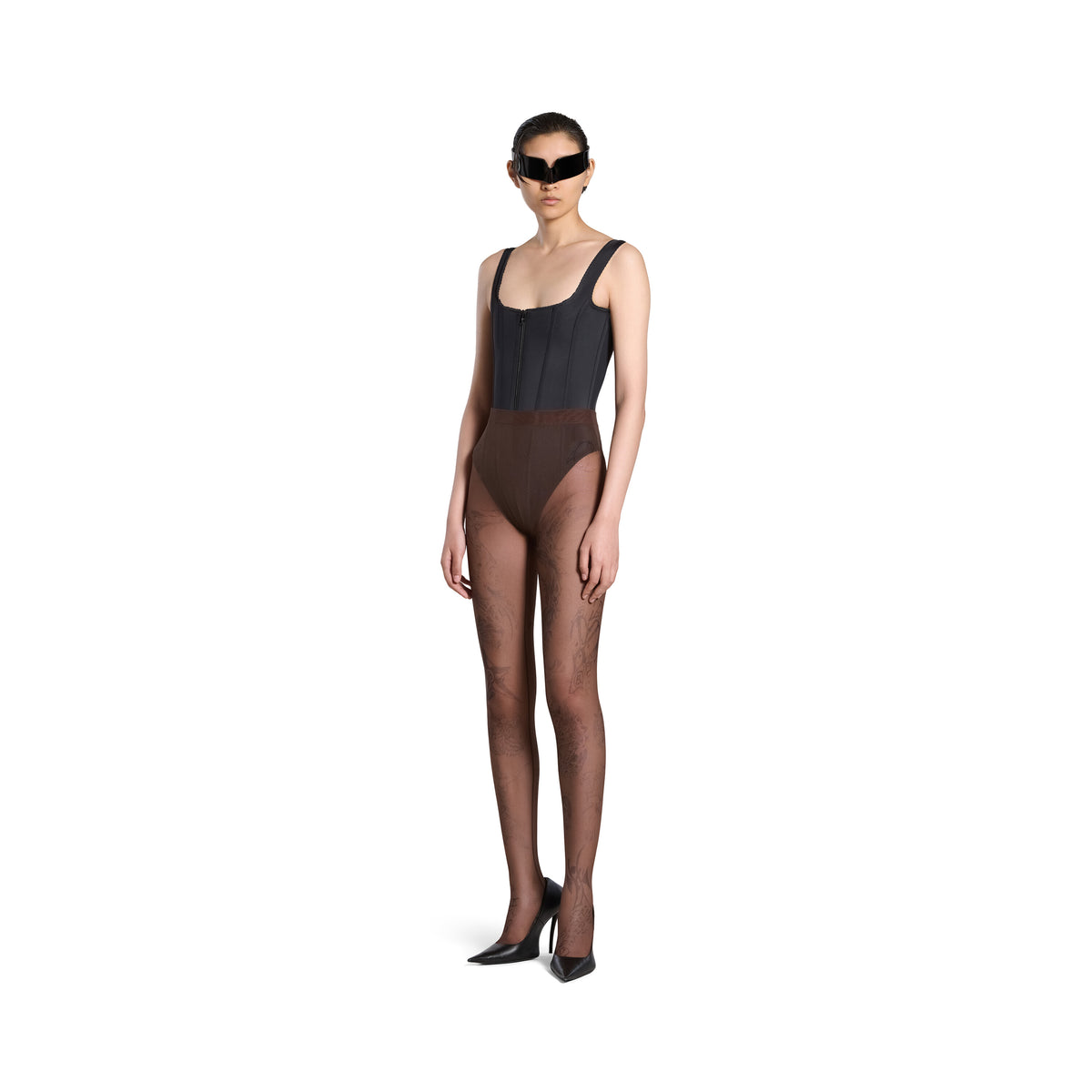 Tat Tights - Dark Brown