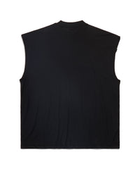 Inside Out Sleeveless T-Shirt - Faded Black & White