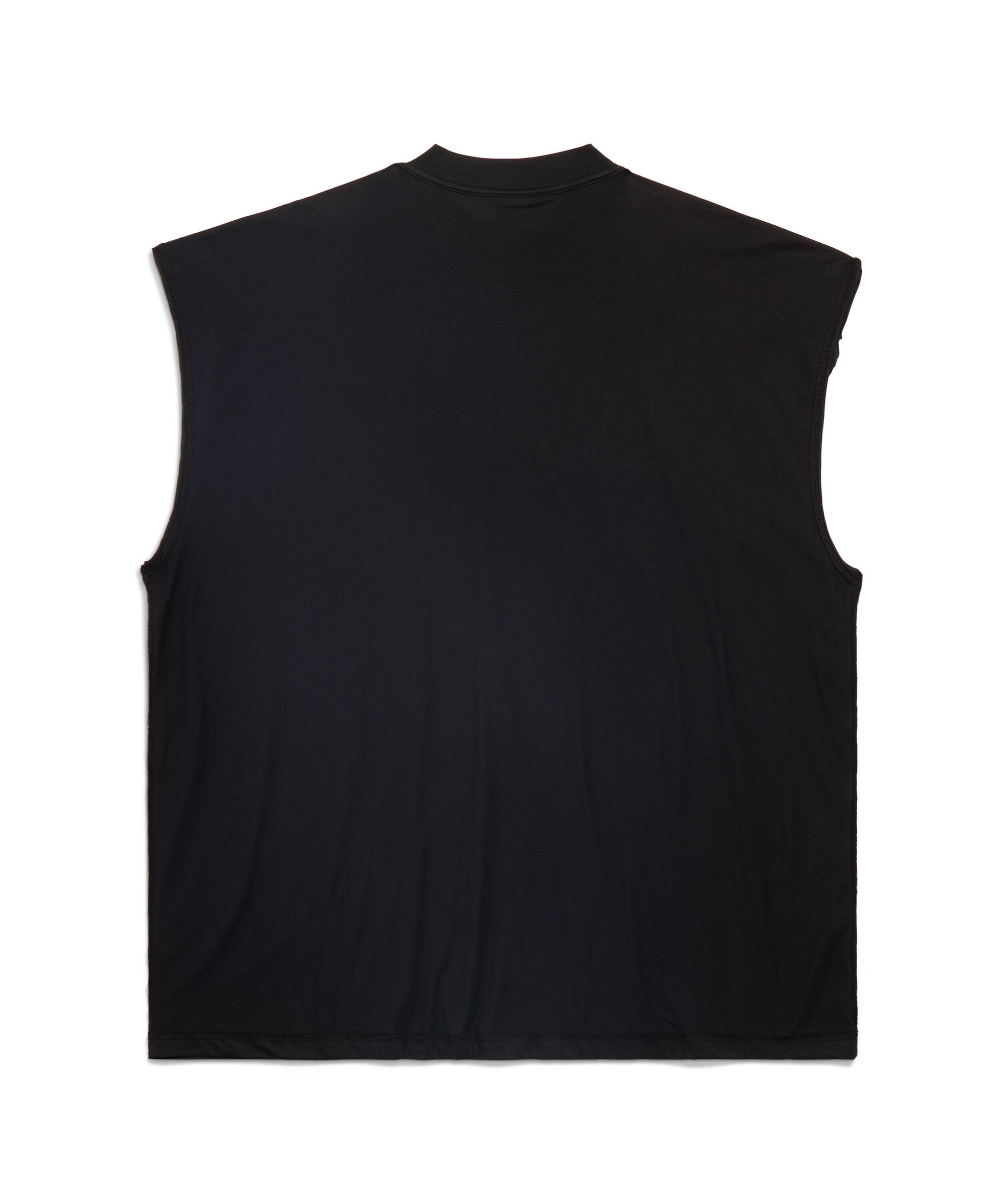 Inside Out Sleeveless T-Shirt - Faded Black & White