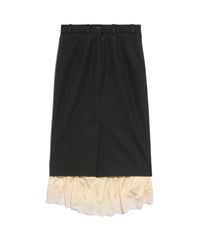 Lingerie Tailored Skirt - Black