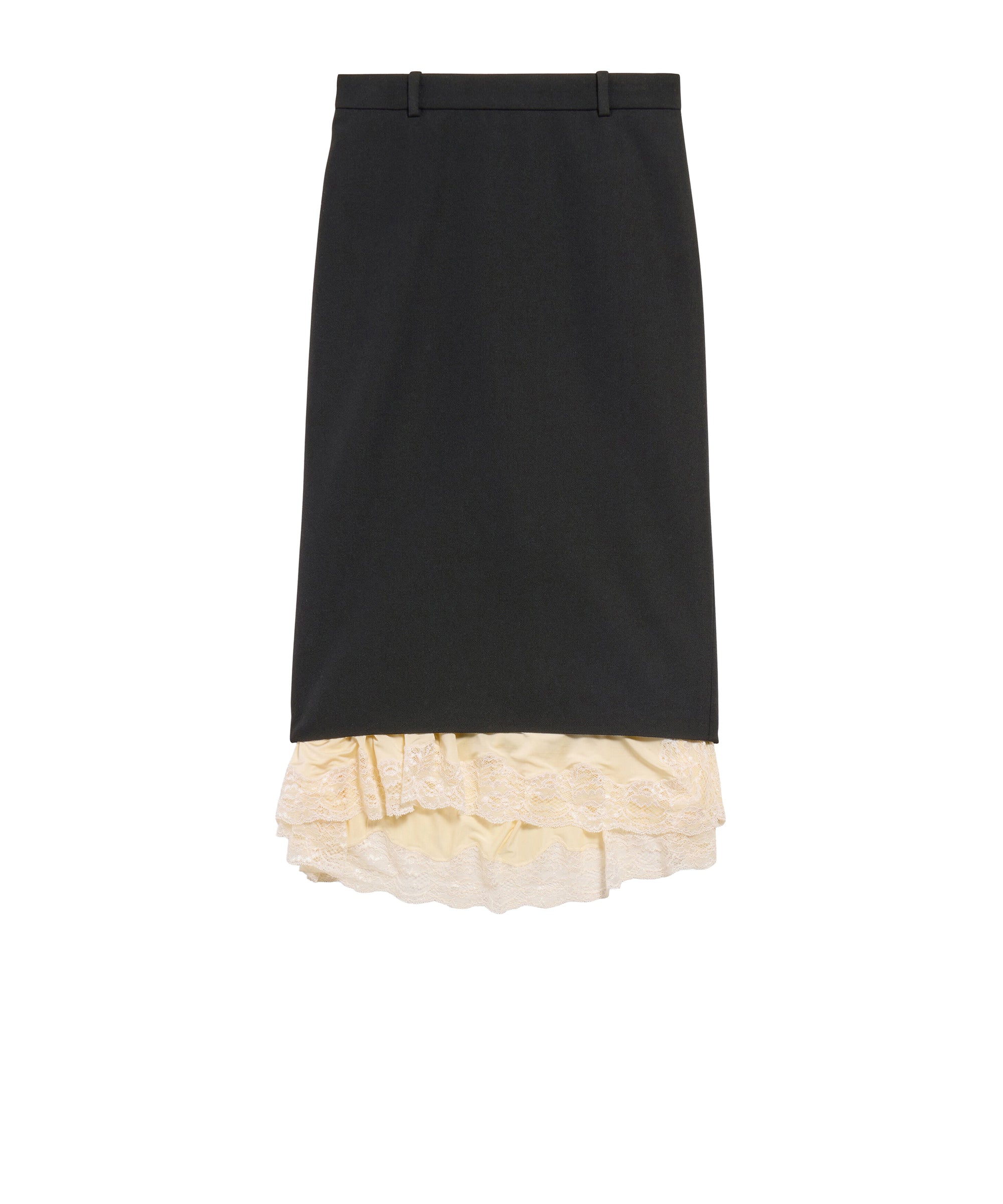 Lingerie Tailored Skirt - Black