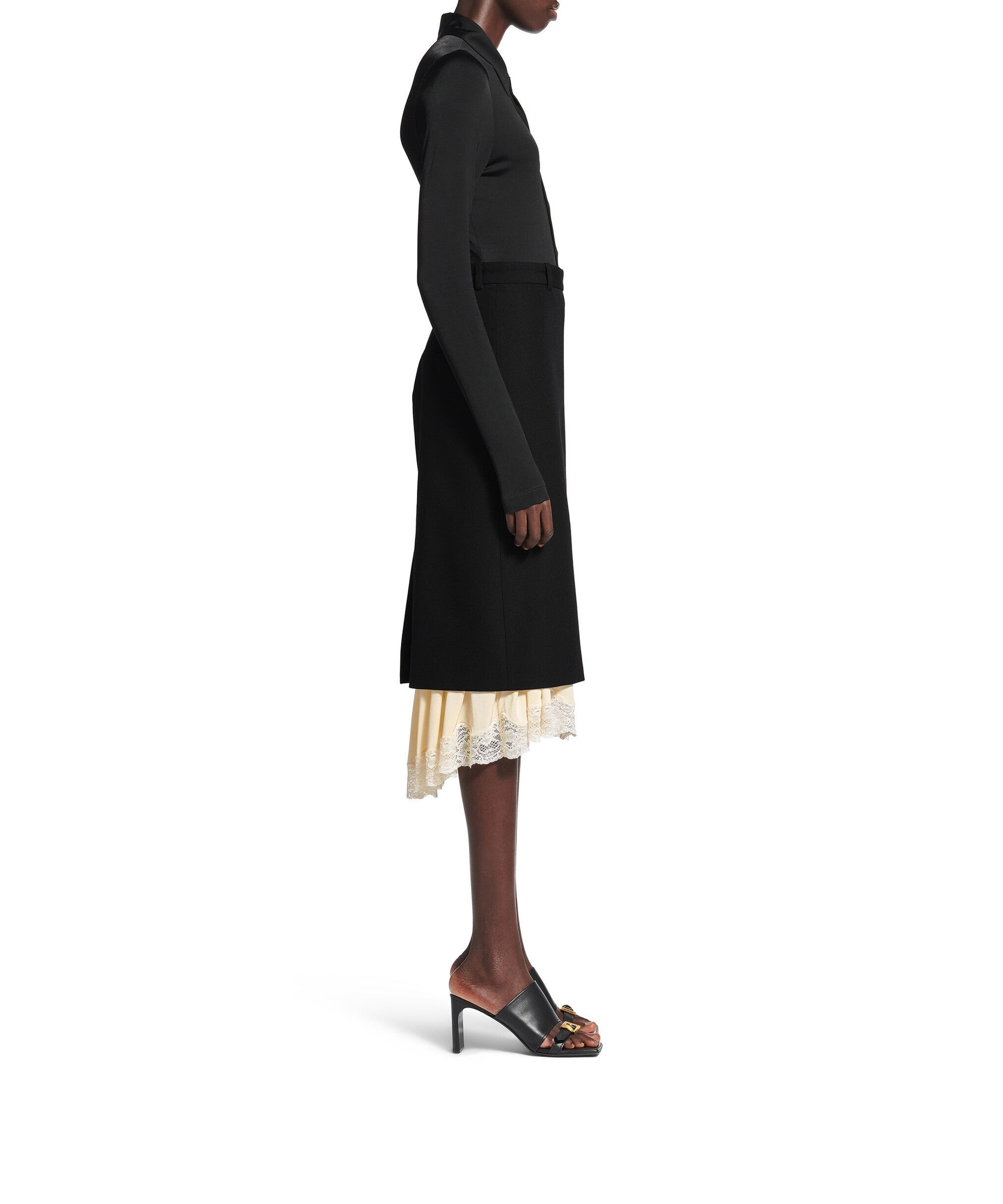 Lingerie Tailored Skirt - Black