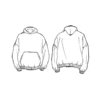 Pierced Round Hoodie - Black