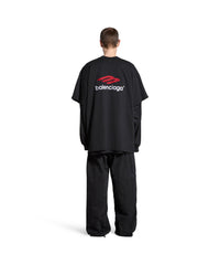 Tape Type Double Front T-Shirt Oversized - Black