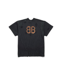 Paris Moon Double Front T-Shirt Oversized - Wash Black & Wash Black