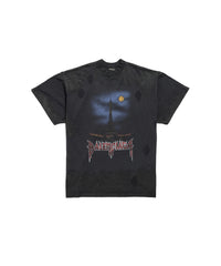 Paris Moon Double Front T-Shirt Oversized - Wash Black & Wash Black