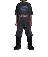 Paris Moon Double Front T-Shirt Oversized - Wash Black & Wash Black