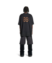 Paris Moon Double Front T-Shirt Oversized - Wash Black & Wash Black
