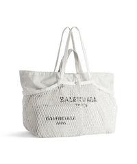 24/7 Large Tote Bag Dirty Effect - White & & Black