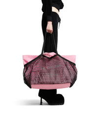 24/7 Large Tote Bag - Pink & Black & White