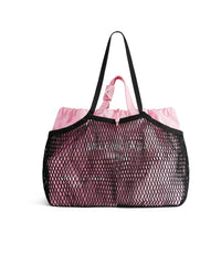 24/7 Large Tote Bag - Pink & Black & White