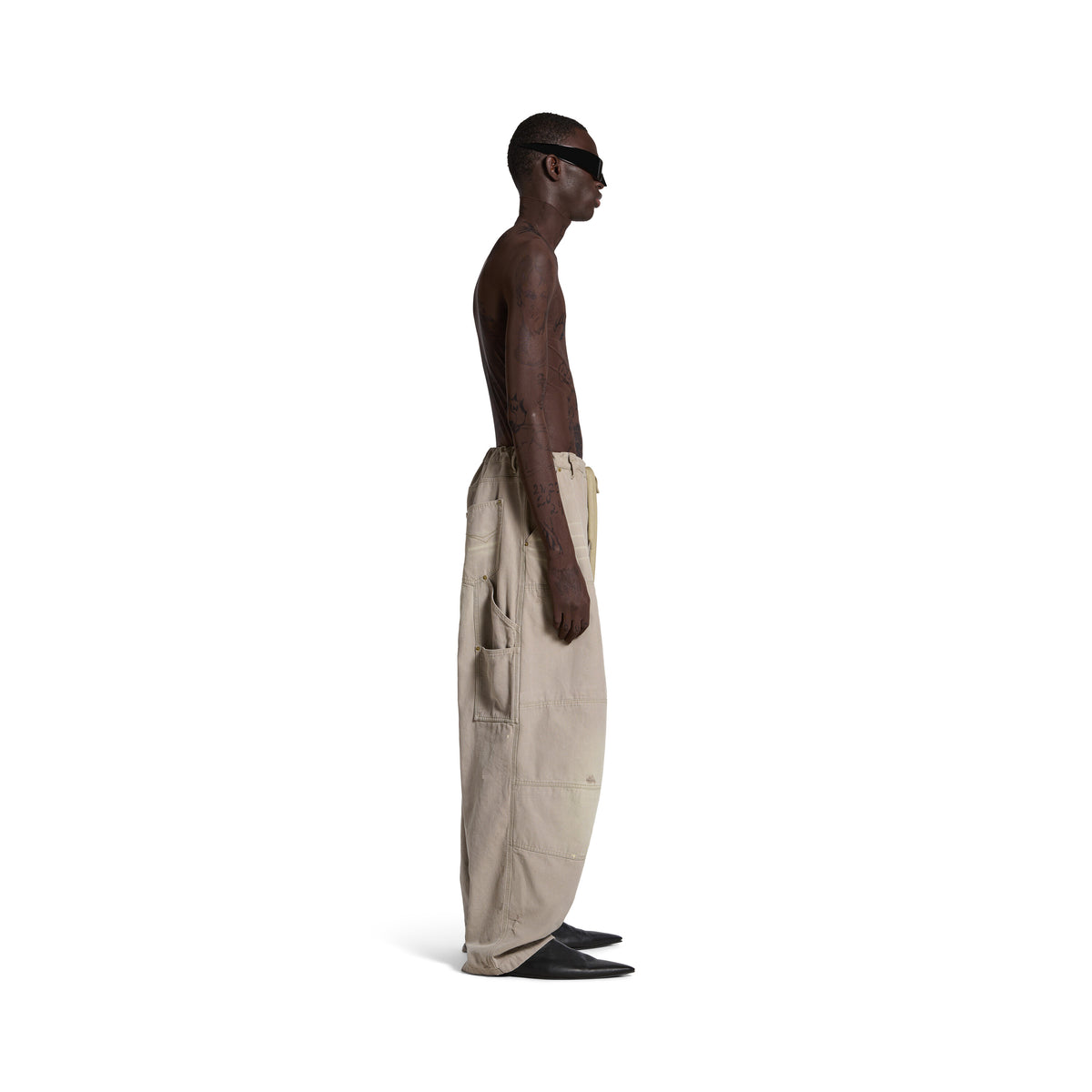 Double Knee Pants - Sand Beige