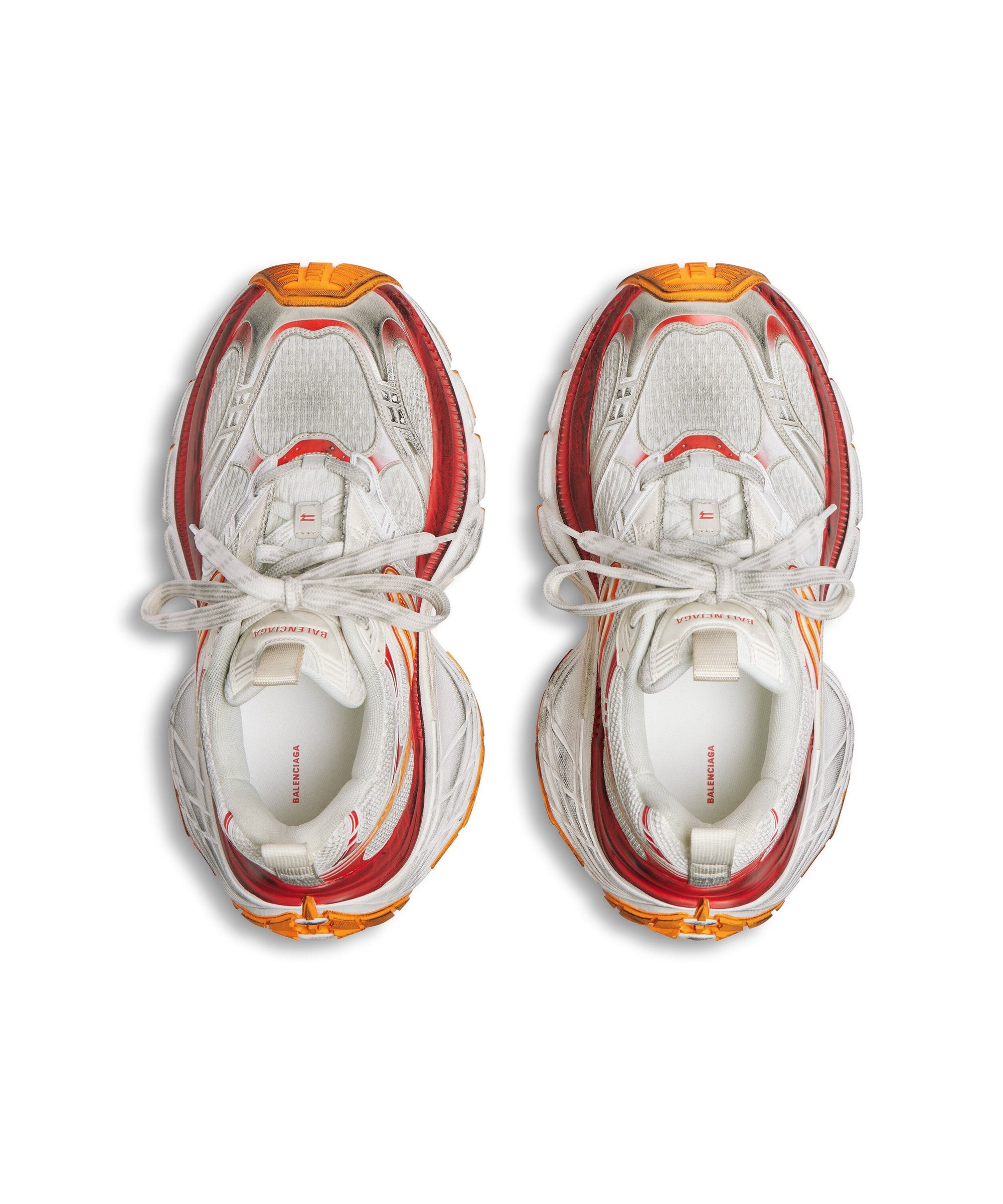 10XL Sneakers - White & Red & Orange
