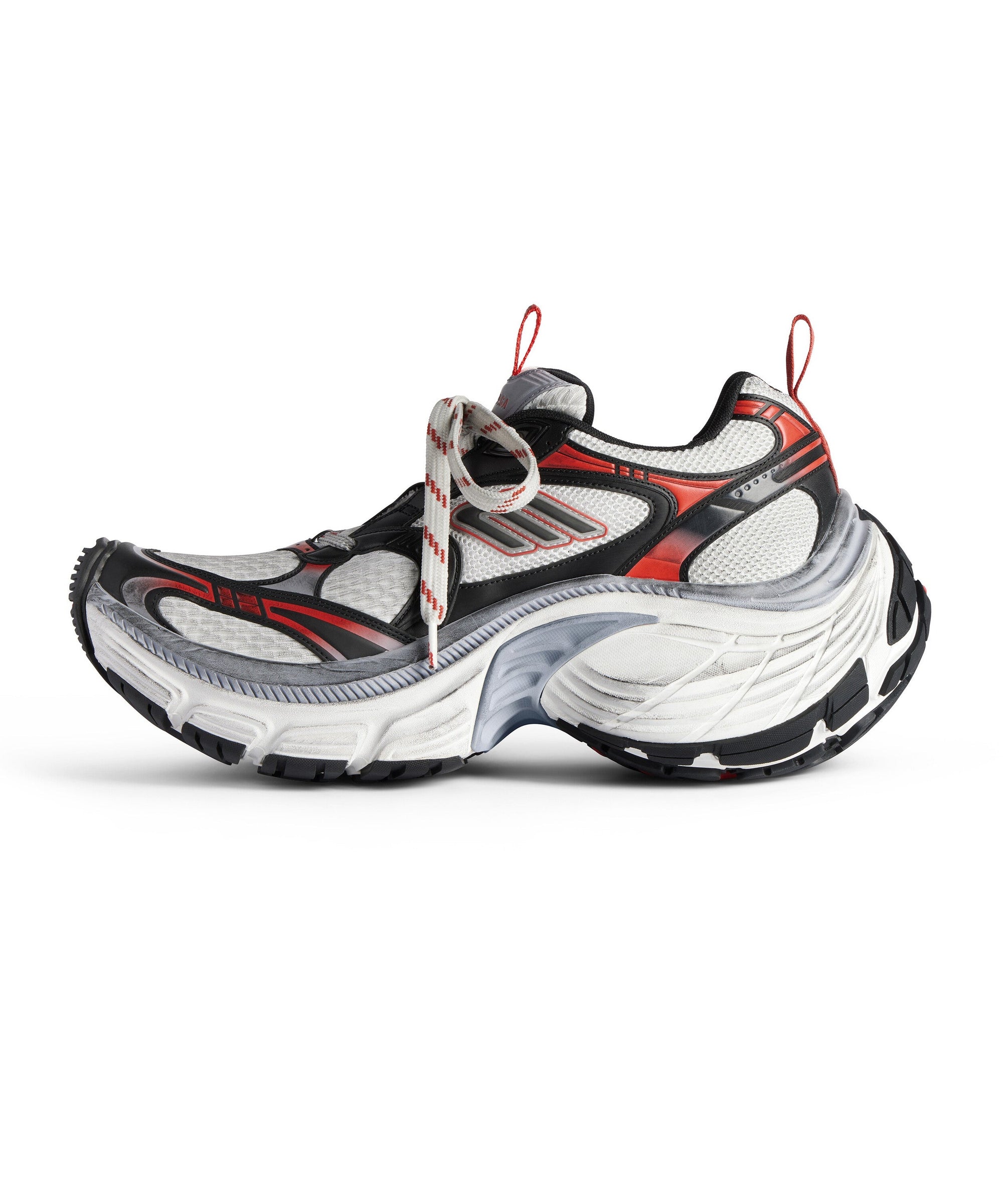 10XL Sneakers - Grey & White & Red