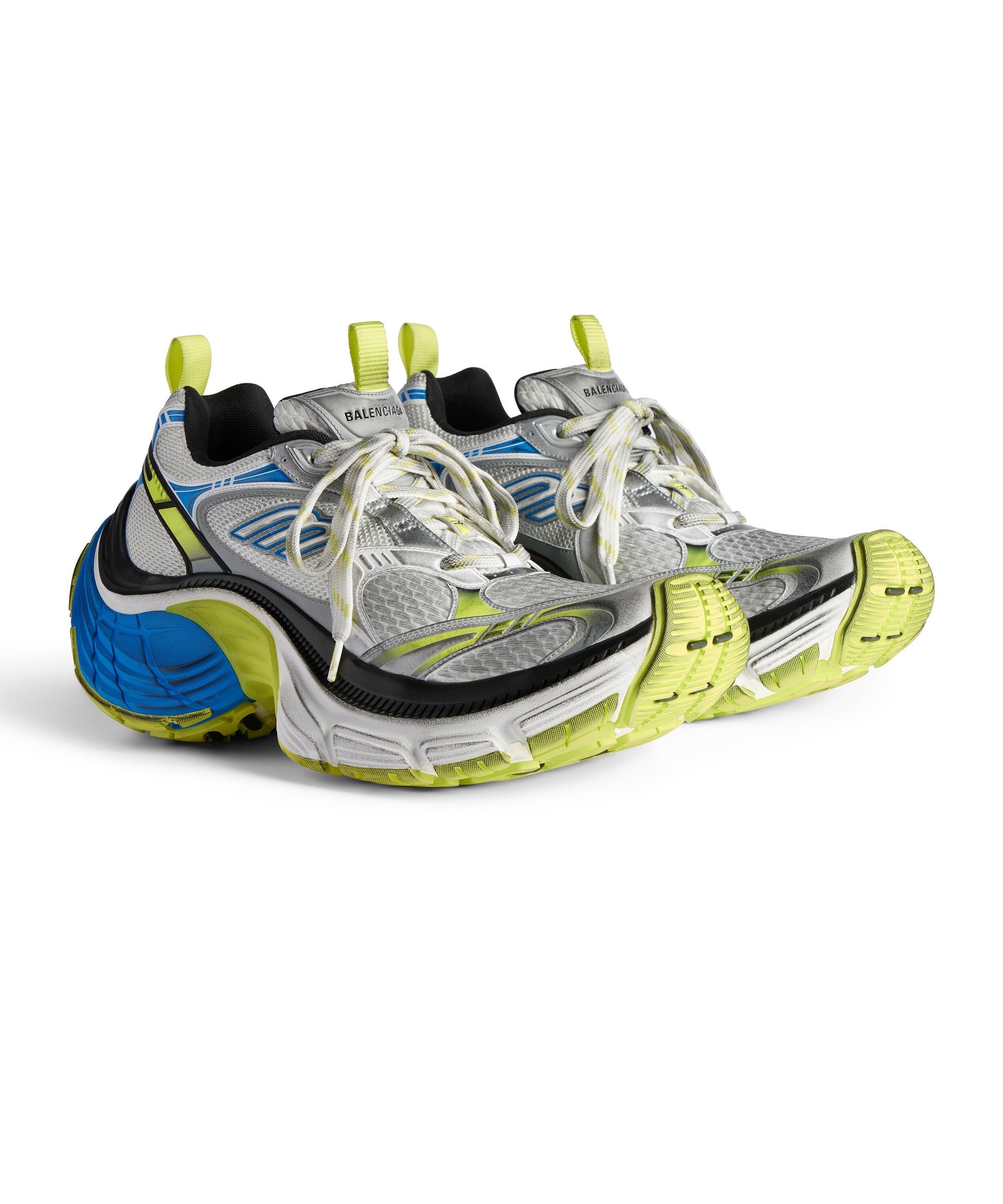 10XL Sneakers - WhIte & Fluoyel & Blue & Black