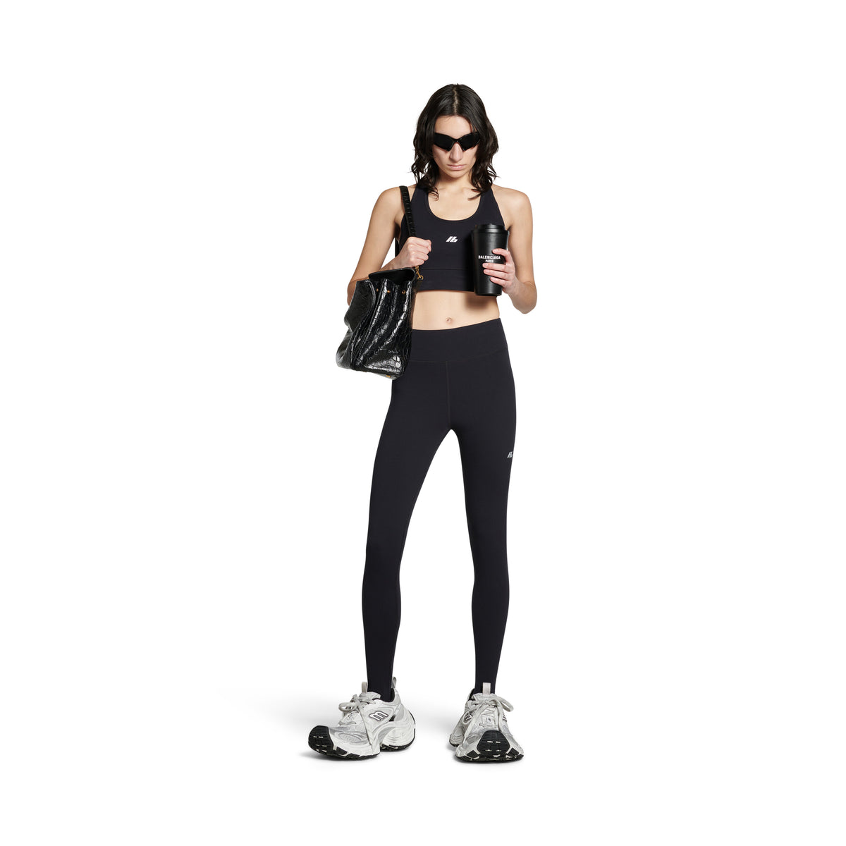 Activewear Sports Bra - Black & Reflective