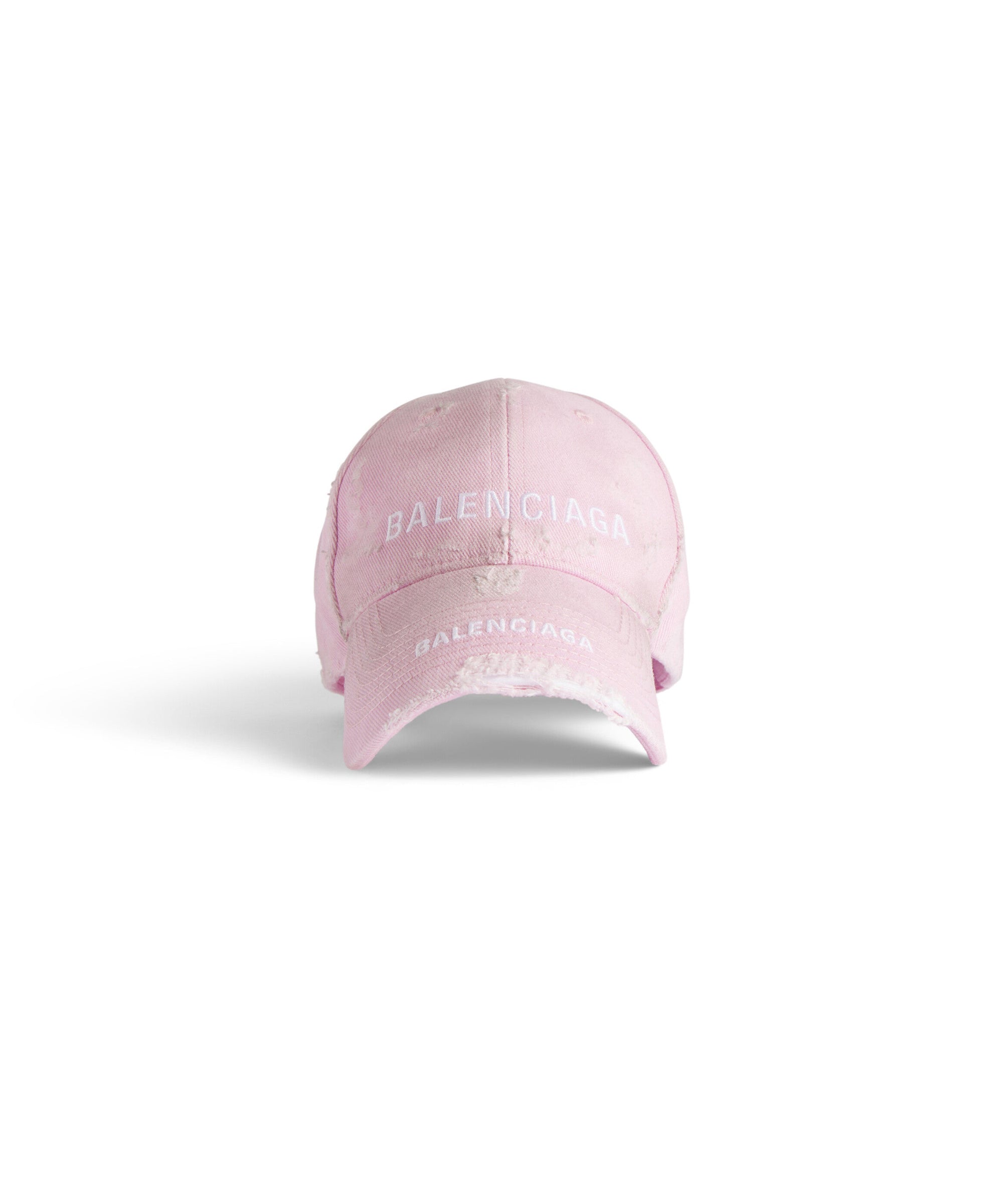 Balenciaga Double Logo Cap - Light Pink & White