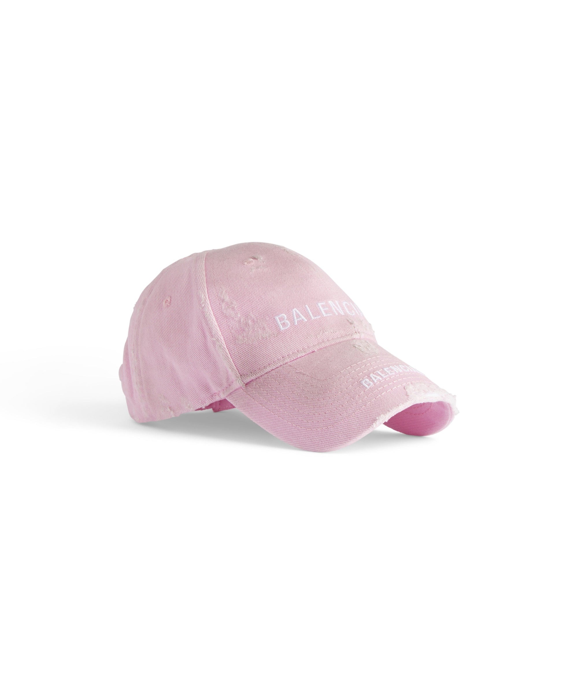Balenciaga Double Logo Cap - Light Pink & White