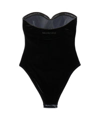Sweetheart Neck Swimsuit - Black