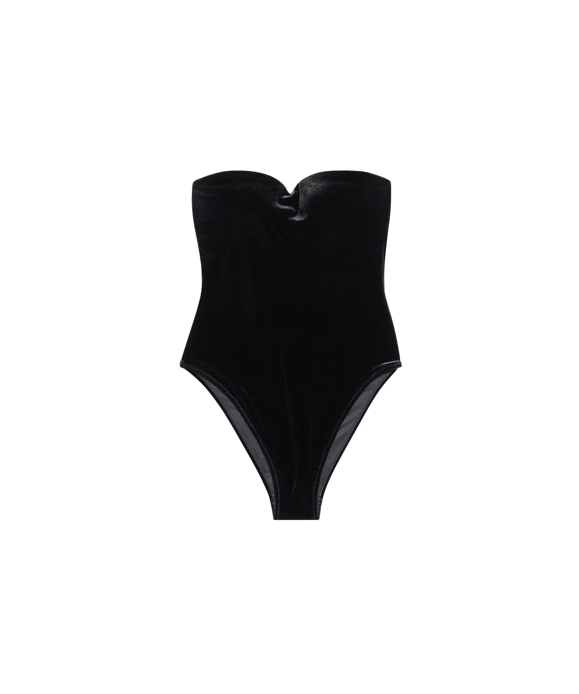 Sweetheart Neck Swimsuit - Black
