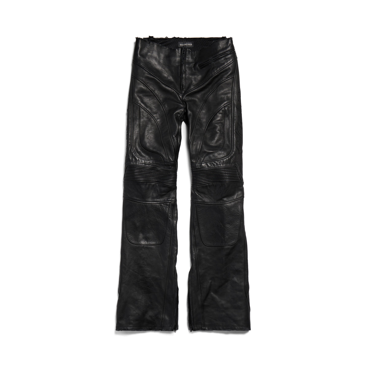 Low Waist Biker Pants - Black